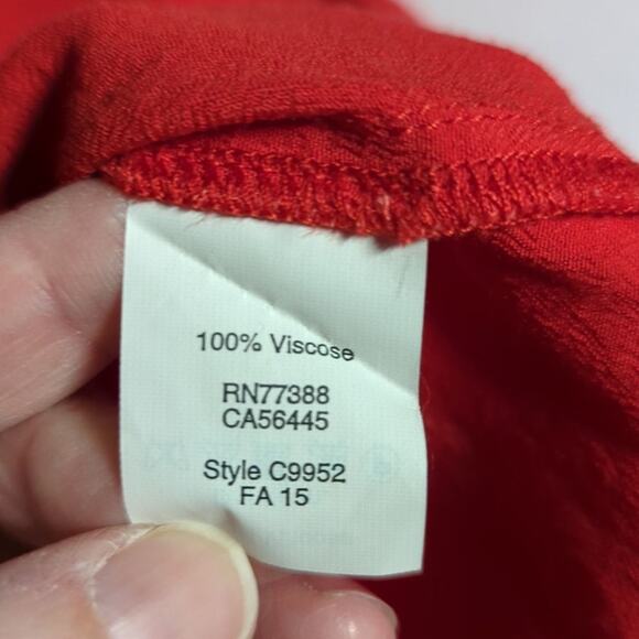 J. Crew Tunic Top Woman's XS Orange Long Sleeve Lightweight Vacation Coastal - Picture 9 of 13